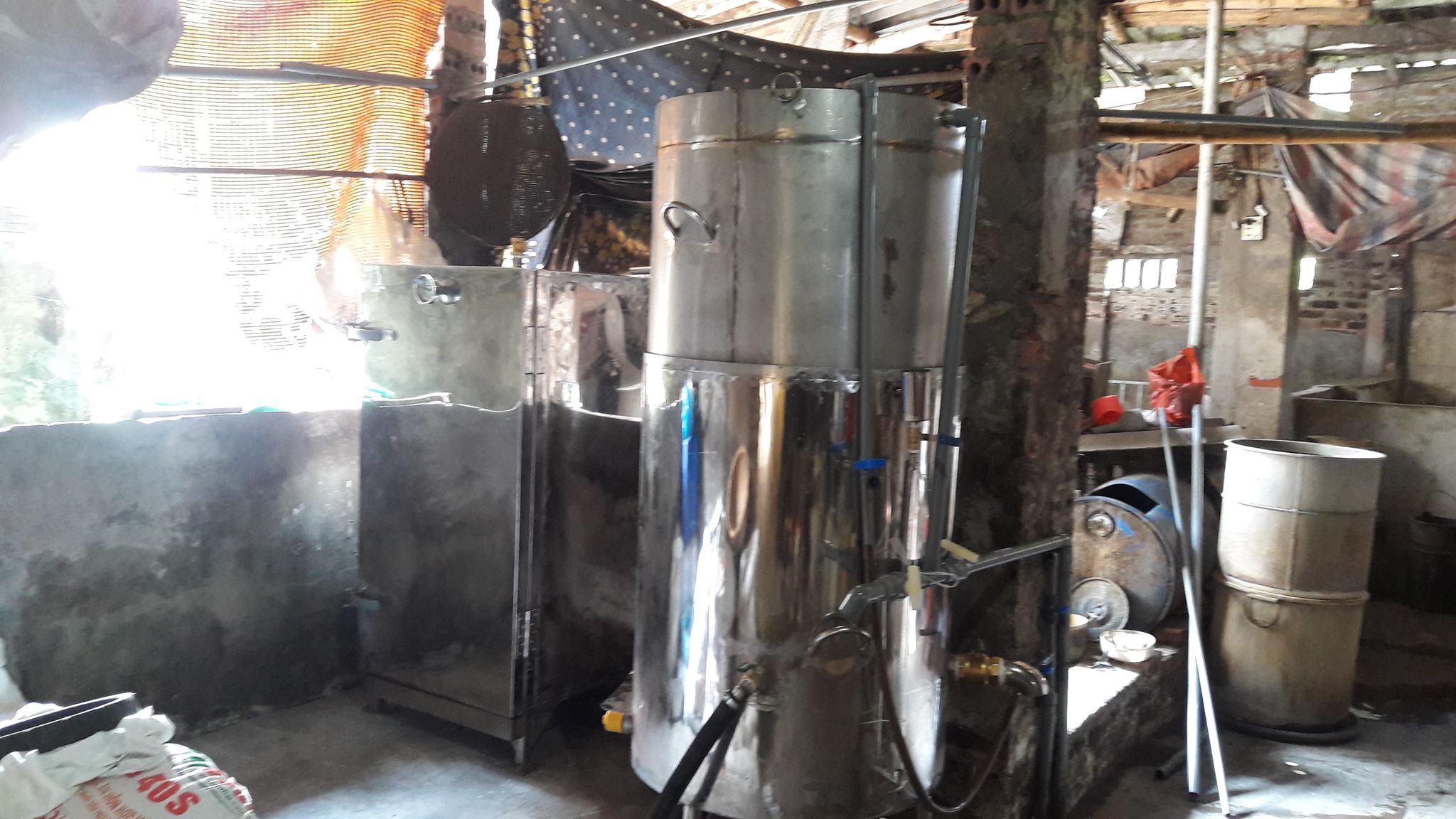 Lắp đặt nồi nấu rượu 50kg bằng điện tại Thái Bình